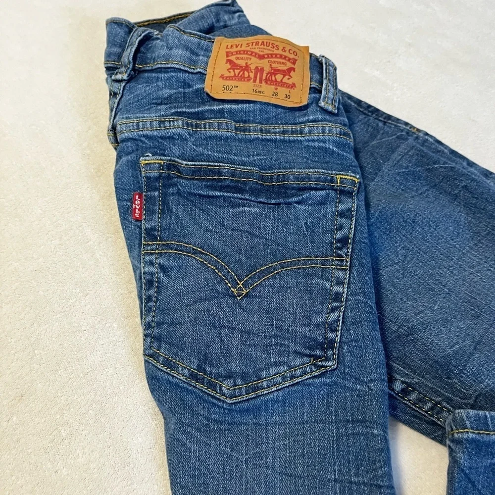 Levi’s 502 Regular Taper Jeans Men’s 28x30 Stretch Blue Denim